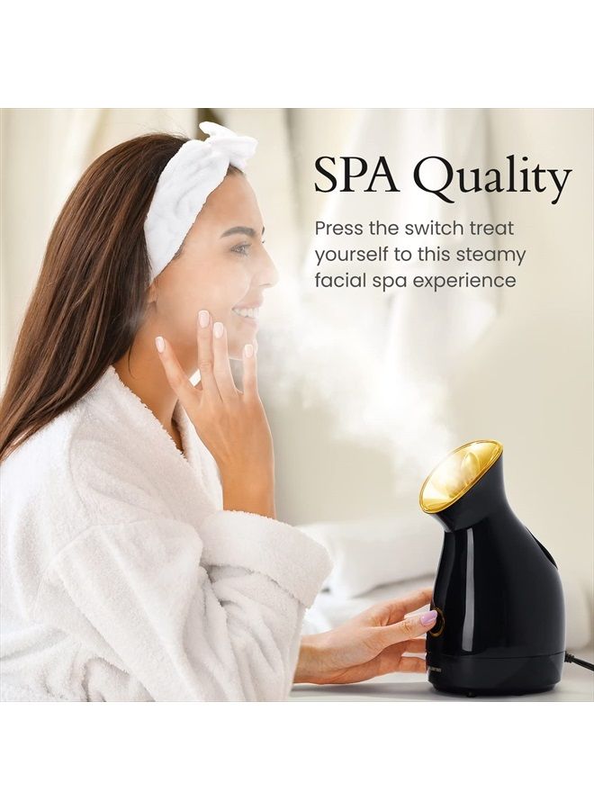 Facial Steamer Nano Ionic Hot Mist Face Steamer Home Sauna SPA Face Humidifier Atomizer for Women Men Moisturizing Unclogs Pores Spa Quality