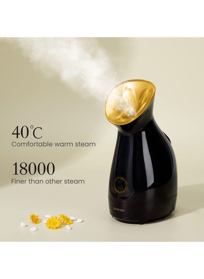 Facial Steamer Nano Ionic Hot Mist Face Steamer Home Sauna SPA Face Humidifier Atomizer for Women Men Moisturizing Unclogs Pores Spa Quality