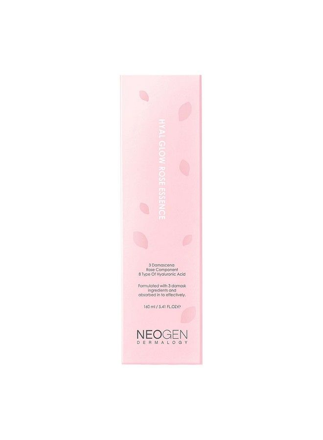 Hyal Glow Rose Essence Hydrating Essence With 74% Of Damask Rose Water Damask Rose Flower Oil & Damask Rose Extract 160Ml / 5.41 Oz