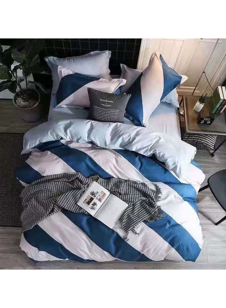 Single Size Bedsheets Ultra Soft Light Weight Durable Fitted Bedsheet with 2 Pillow Case 50x75 cm 1 Bed Duvet Cover 160x210 cm and 1 Fitted Sheet 120*200+25 cm