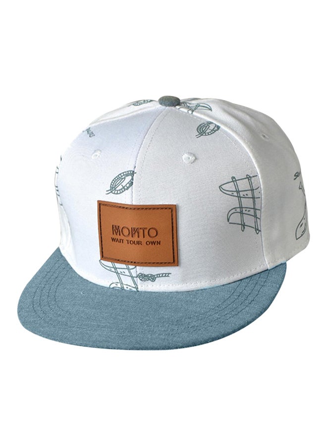 Printed Baseball Cap White