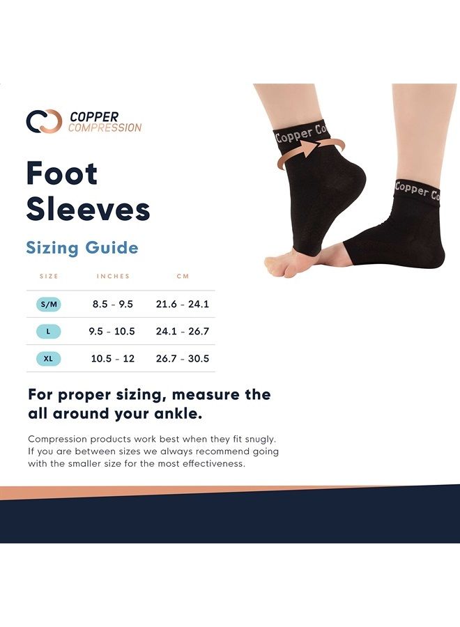 Recovery Foot Sleeves / Plantar Fasciitis Support Socks - Speed Up Recovery & Provide Relief Of Heel Spurs, Arch Pain, Foot Swelling & Ankle Injuries 1 Pair (Small/Medium)
