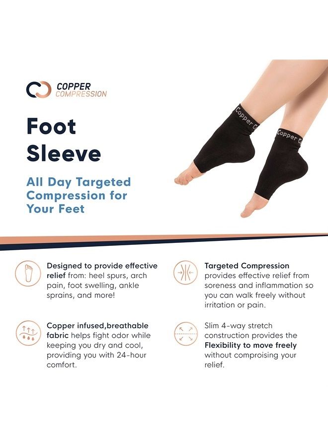 Recovery Foot Sleeves / Plantar Fasciitis Support Socks - Speed Up Recovery & Provide Relief Of Heel Spurs, Arch Pain, Foot Swelling & Ankle Injuries 1 Pair (Small/Medium)