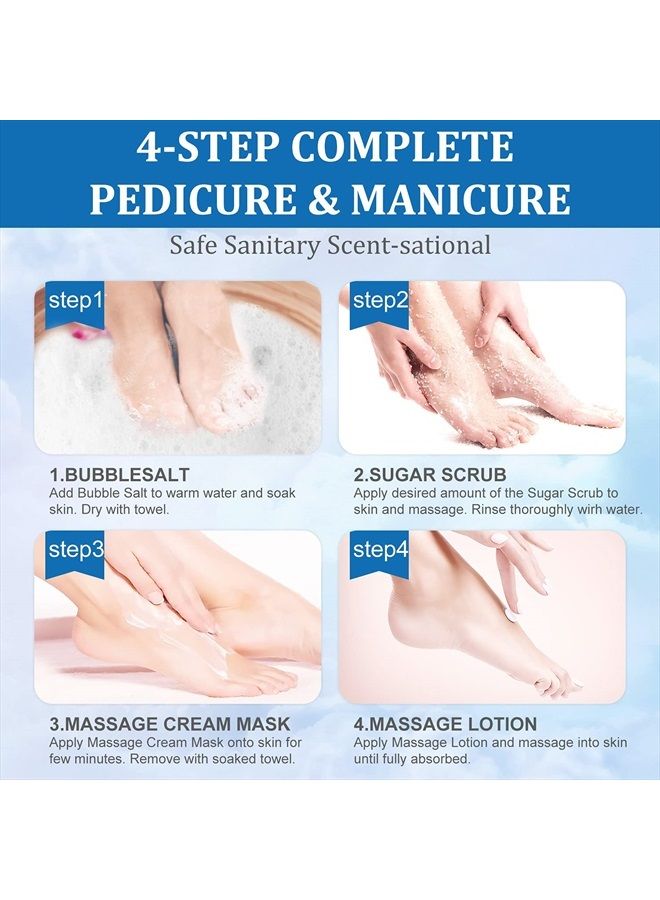 Pedicure Foot Soak Salt For Dry Feet Foot Spa Kit At Home (4_Orange)