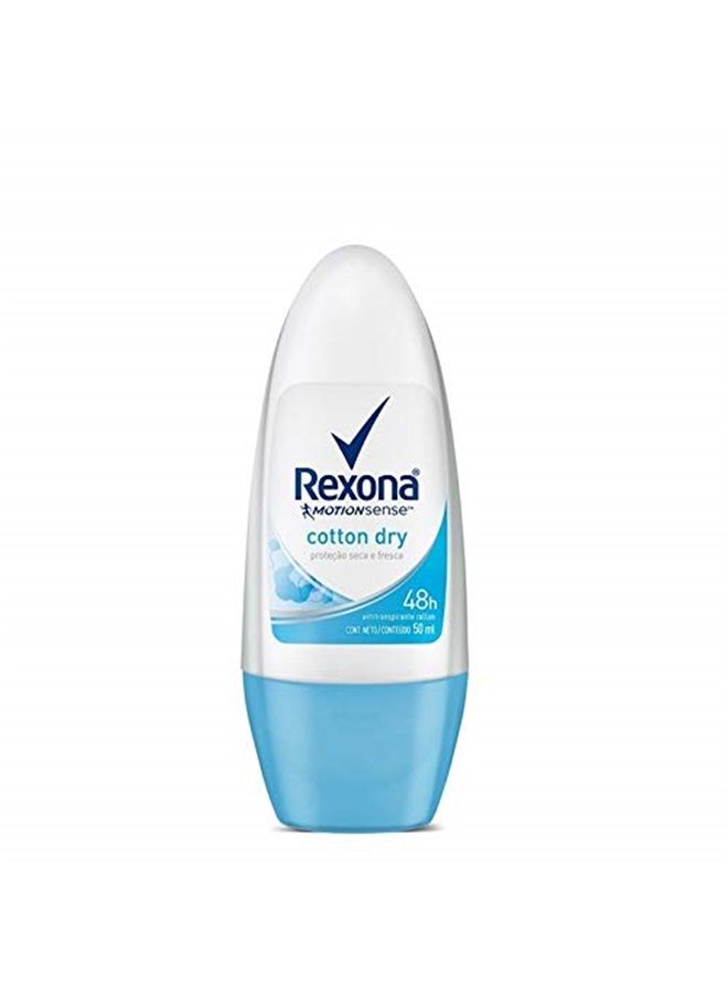 REXONA Women Cotton Dry Roll On Deodorant 50ml -Ultra-dry antiperspirant protection with Motionsense – the more you move, the more it protects