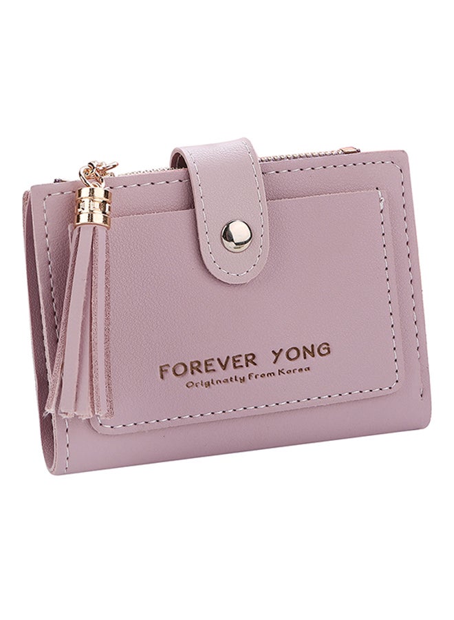 Tassel Hasp Pattern Bifold Wallet Purple