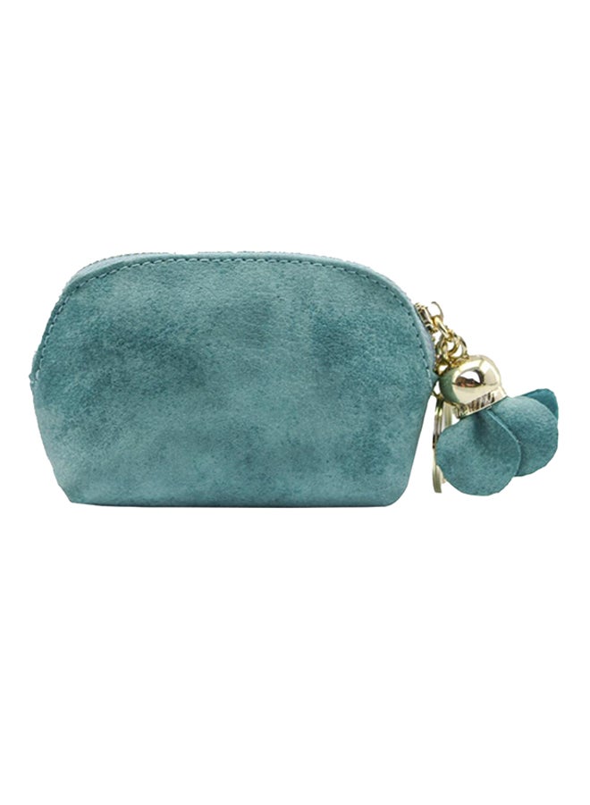 Rose Pendant Detailed Mini Wallet Green
