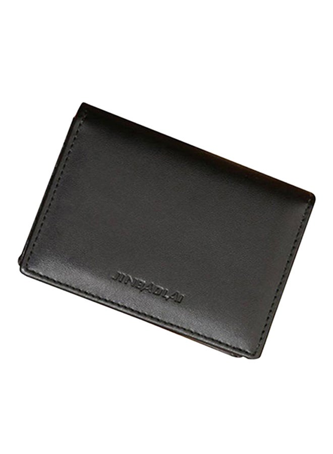 Bifold Wallet With Money Clip Black