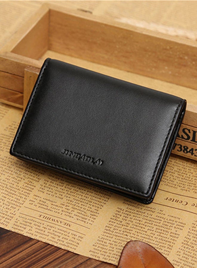 Bifold Wallet With Money Clip Black
