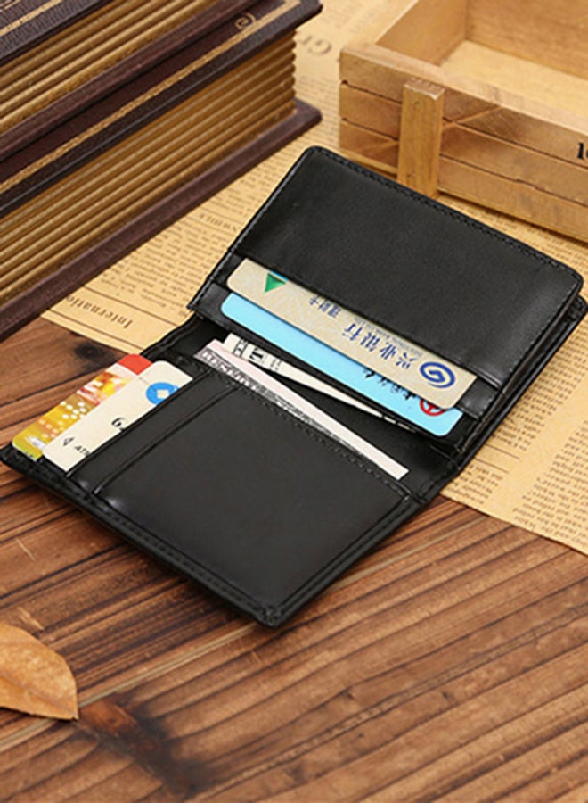 Bifold Wallet With Money Clip Black