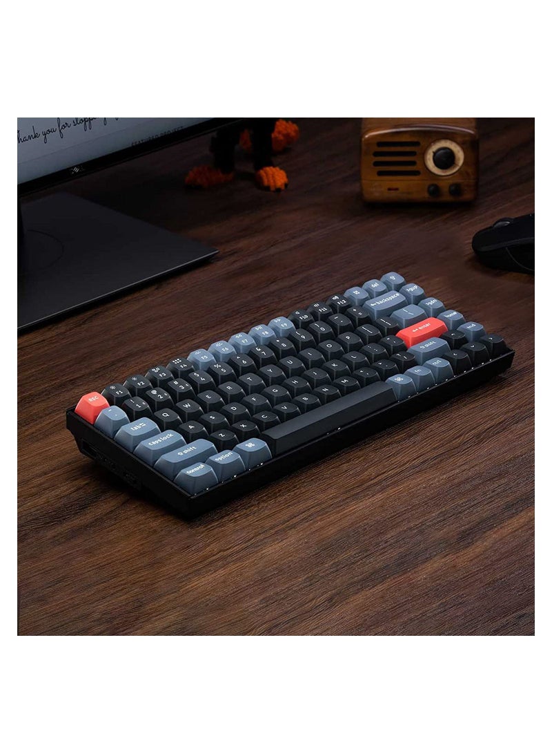 K2 Pro QMK/VIA Wireless Mechanical Keyboard, Custom Programmable Macro Wired Keyboard with Hot-Swappable K Pro Red Switch White LED Backlight PBT Keycaps for Mac Windows Linux