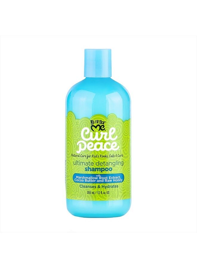 Curl Peace Ultimate Detangling Shampoo - Cleanses & Hydrates, Contains Marshmallow Root Extract, Cocoa Butter & Raw Honey, No Animal Testing, 12 oz