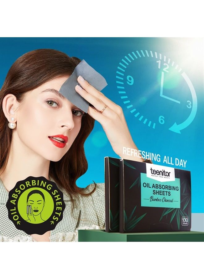 Oil Blotting Paper, Oil Absorbing Sheets for Oily Skin Care,Face Oil Sheets, 200 Count, 3 7/8