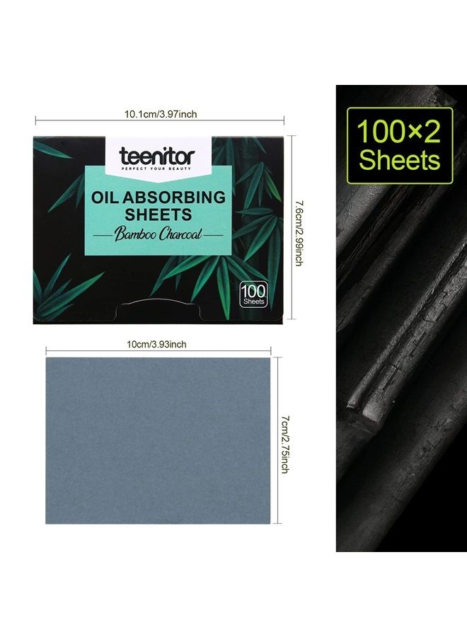 Oil Blotting Paper, Oil Absorbing Sheets for Oily Skin Care,Face Oil Sheets, 200 Count, 3 7/8