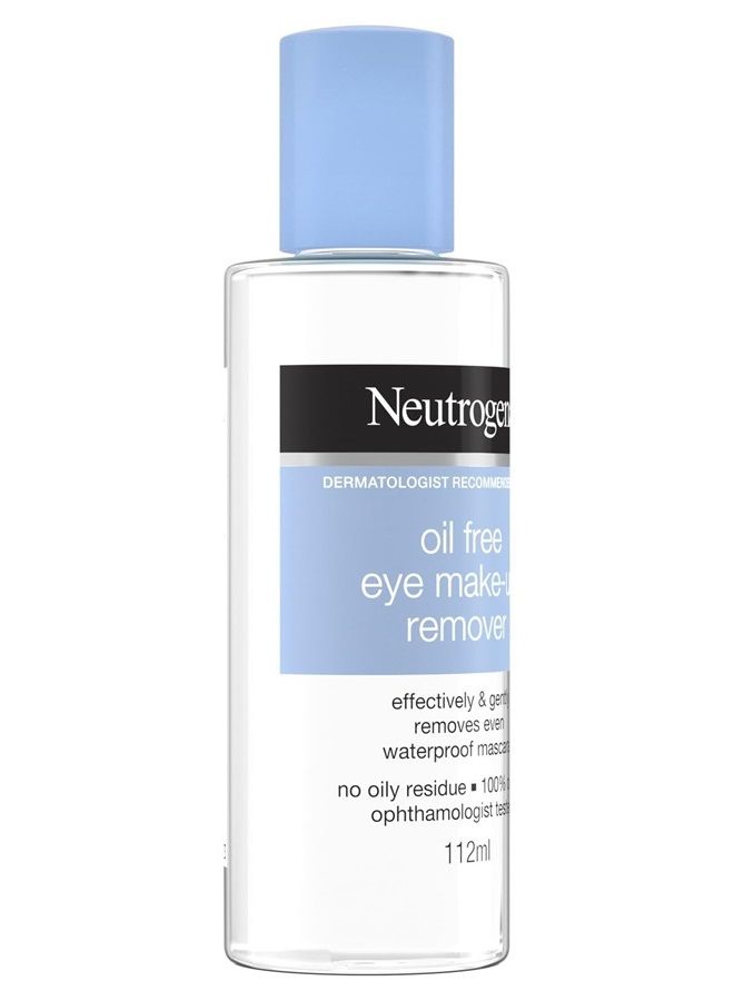 Oil-Free Liquid Eye Makeup Remover, Residue-Free, Non-Greasy, Gentle & Skin-Soothing Makeup Remover Solution with Aloe & Cucumber Extract for Waterproof Mascara, 3.8 fl. oz