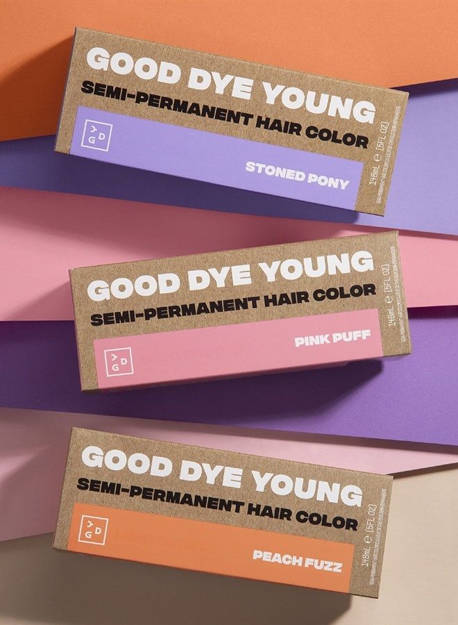 Semi Permanent Pink Hair Dye (Pink Puff) – UV Protective Temporary Hair Color Lasts 15-24+ Washes – Conditioning Pink Hair Dye