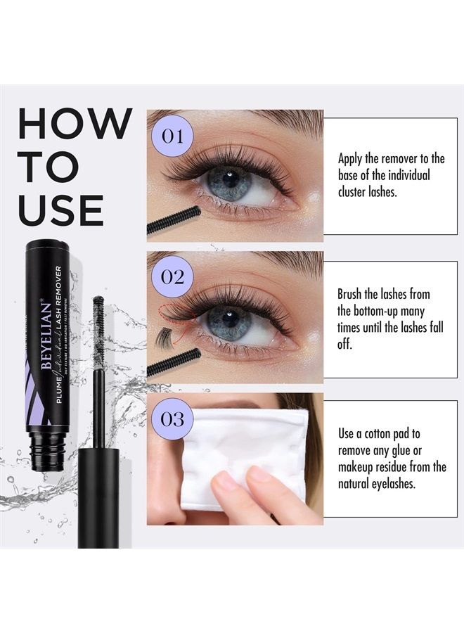 Lash Remover, Cluster Lash Glue Remover Eyelash Remover for Cluster Lashes Lash Adhesive Remover Lash Glue Remover Mascara Wand Glue Remover 5g by BEYELIAN