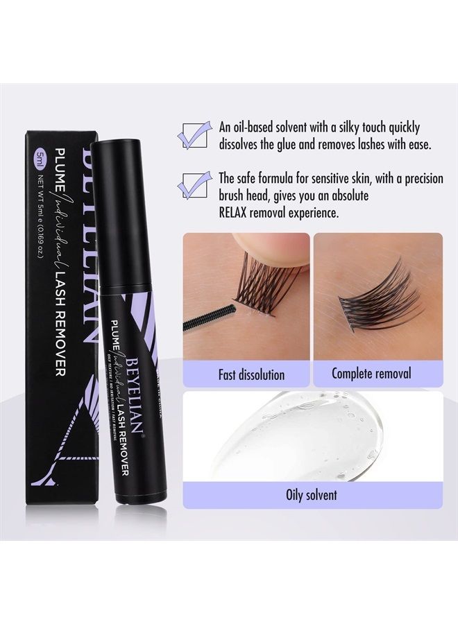 Lash Remover, Cluster Lash Glue Remover Eyelash Remover for Cluster Lashes Lash Adhesive Remover Lash Glue Remover Mascara Wand Glue Remover 5g by BEYELIAN