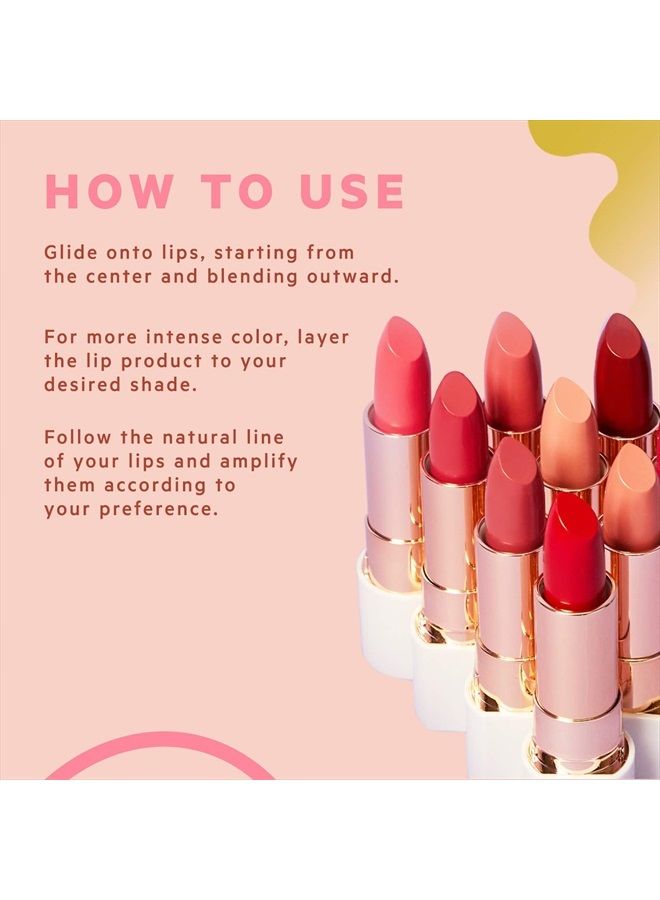 Petal Pout Lipstick - Cruelty Free - Nourishing & Highly Pigmented Lip Color with Antioxidants (Wild Azalea - Matte)
