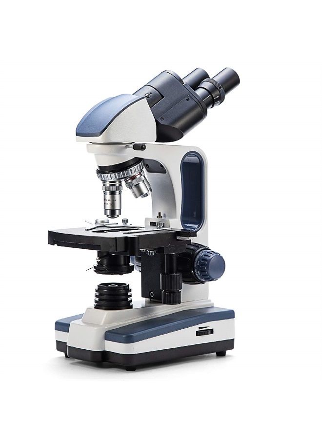 Swift SW350B 40X-2500X Magnification, Siedentopf Binocular Head, Research-Grade Compound Lab Microscope with Wide-Field 10X and 25X Eyepieces, Mechanical Stage, Abbe Condenser (SW350B)
