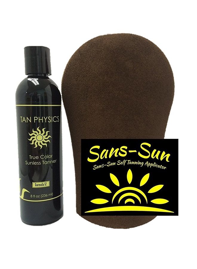 True Color Tanner 8 oz w/ Tanning Mitt by Sans-Sun