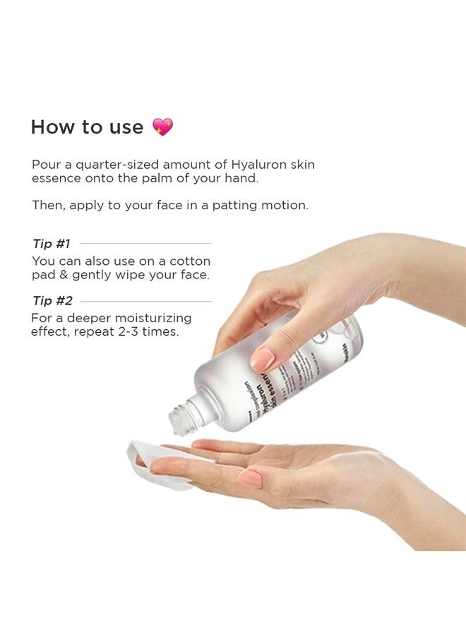 Real Complexion Hyaluron Skin Essence - Hyaluronic Acid, Moisturizing, Glowing, Soft & Fragrance-Free [5.07 fl. oz. (150 ml)]