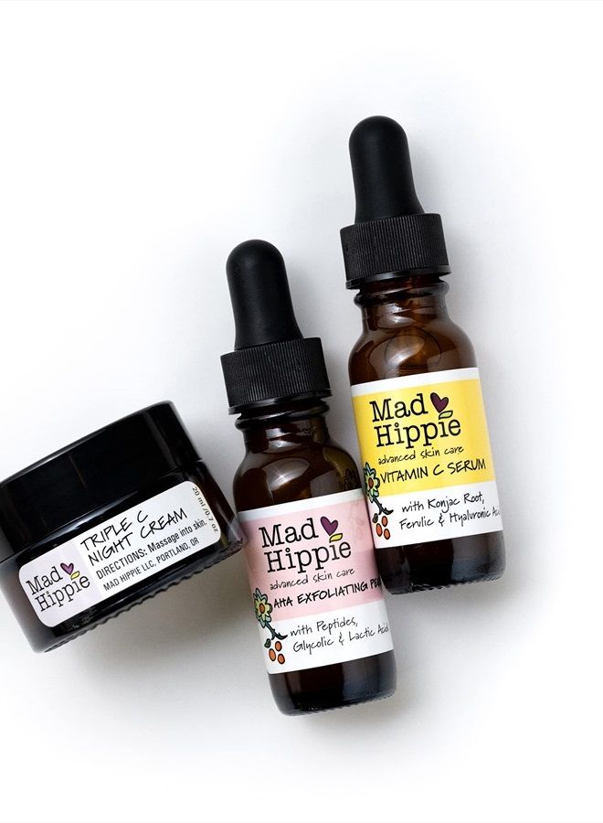 Skin Brightening Kit, Daily Skincare Routine with Triple C Night Cream, AHA Exfoliating Peel, and Vitamin C Serum