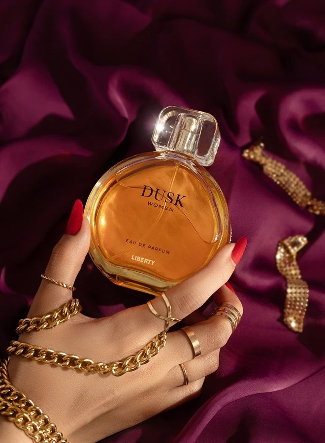 Luxury Dusk Perfume Spray for Women (100ml/3.4Oz), Eau De Parfum (EDP), Crafted in France, Long Lasting Smell, Fruity notes.