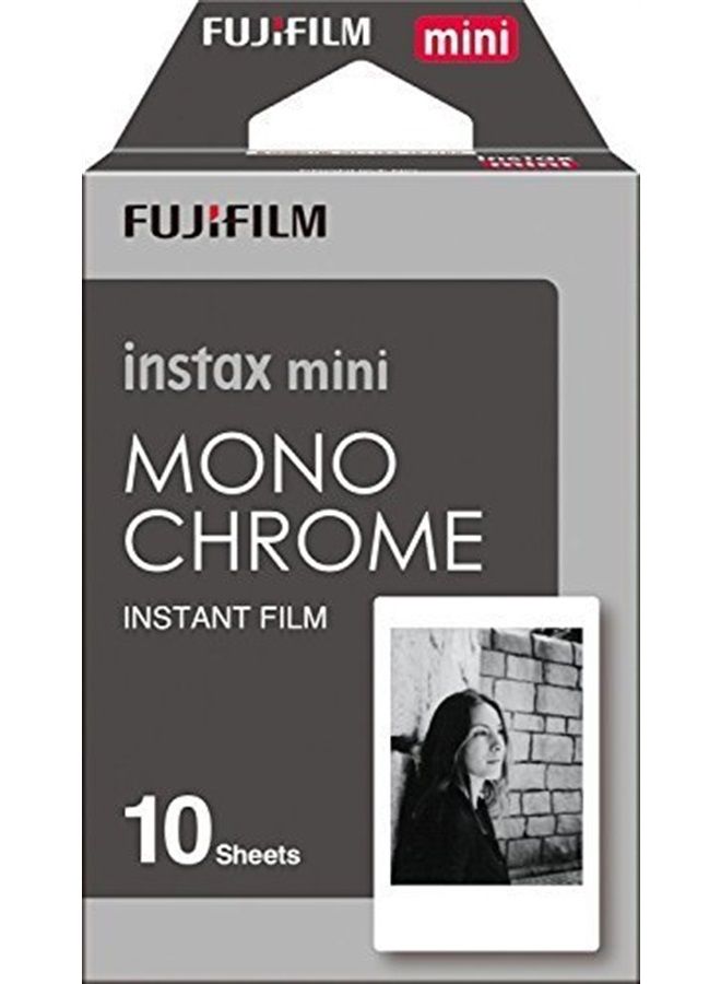 Instax Mini Instant Film Monochrome 4-Pack Bundle Set, Mono Chrome (10 x 4 = 40) # 337556 for Mini 90 8 70 7s 50s 25 300 Camera SP-1 Printer