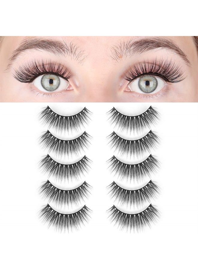 False Eyelashes,Demi Wispies lashes, 3D Natural Layered Effect,Handmade Lashes,Comfortable and Soft,Environmental Silk Lashes,Reusable Natural Look False Eyelashes for Makeup (DV13)