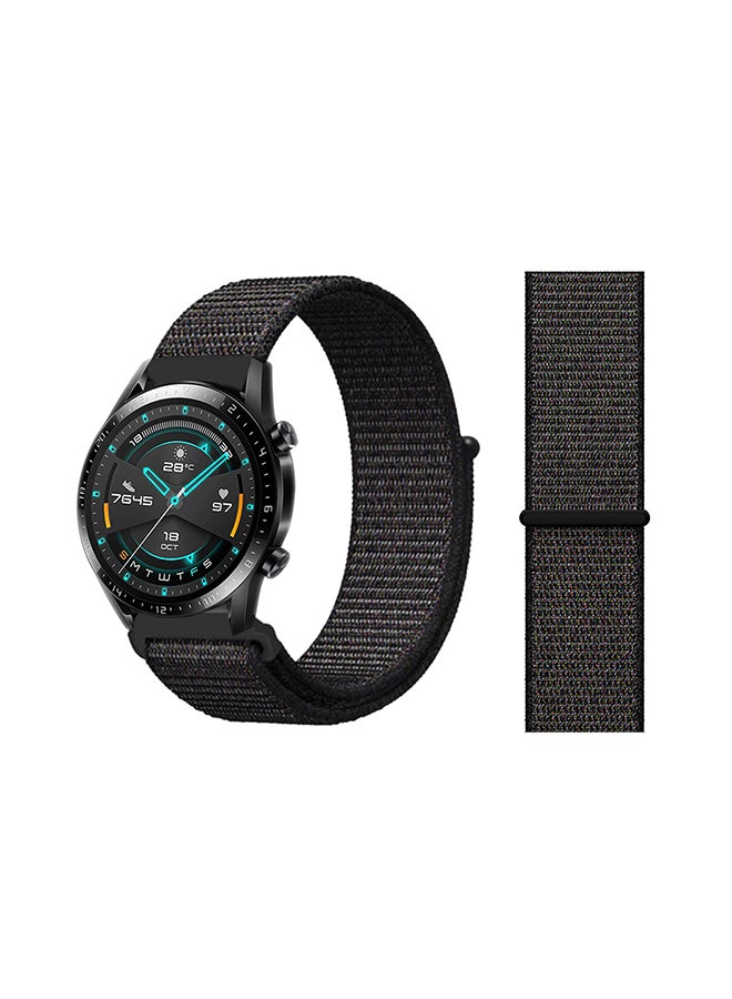 Stylish Nylon Replacement Band For Huawei Watch GT/GT 2 46mm Black