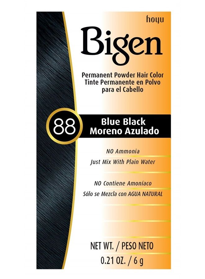 #88 Blue Black Bigen Permanent Powder (3 Pack)