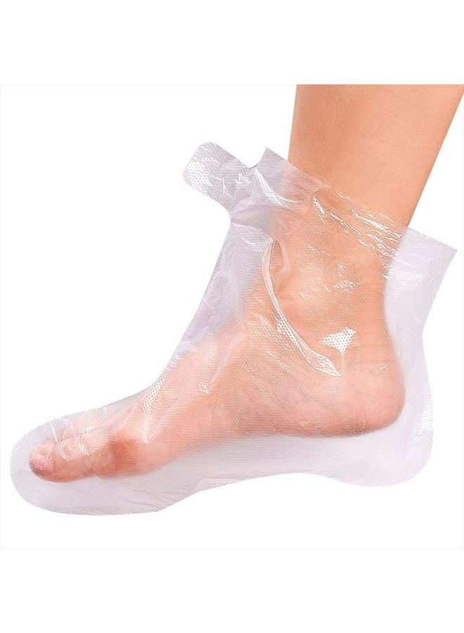 Feet Covers Disposable Moisturizer Socks - 200 Pcs Foot Moisturizing Socks Plastic Socks Pedicure Foot Spa Socks for Women - Feet Wax Paraffin Medicated Socks Wax Feet Care Paraffin Bath Foot Socks