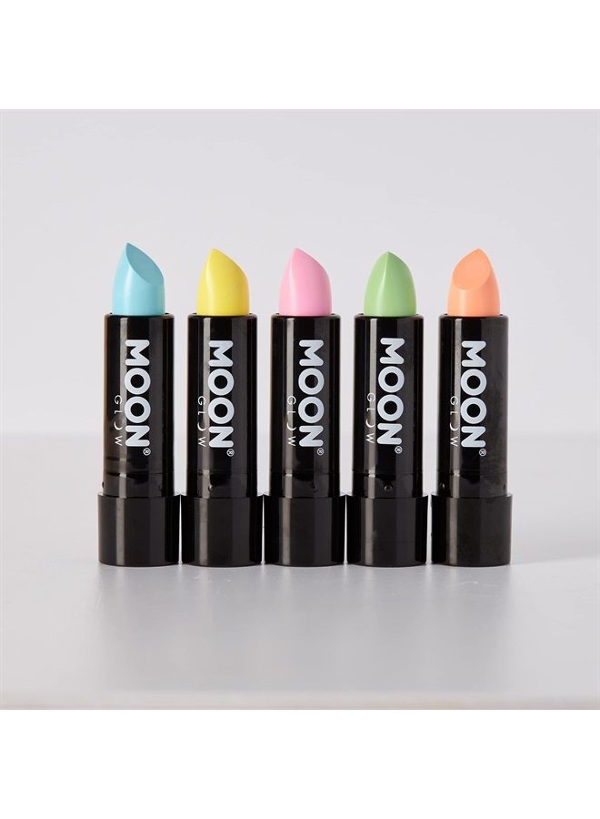 Blacklight Neon UV Lipstick 0.16oz Pastel Set of 5 colors – Glows brightly under Blacklights/UV Lighting!