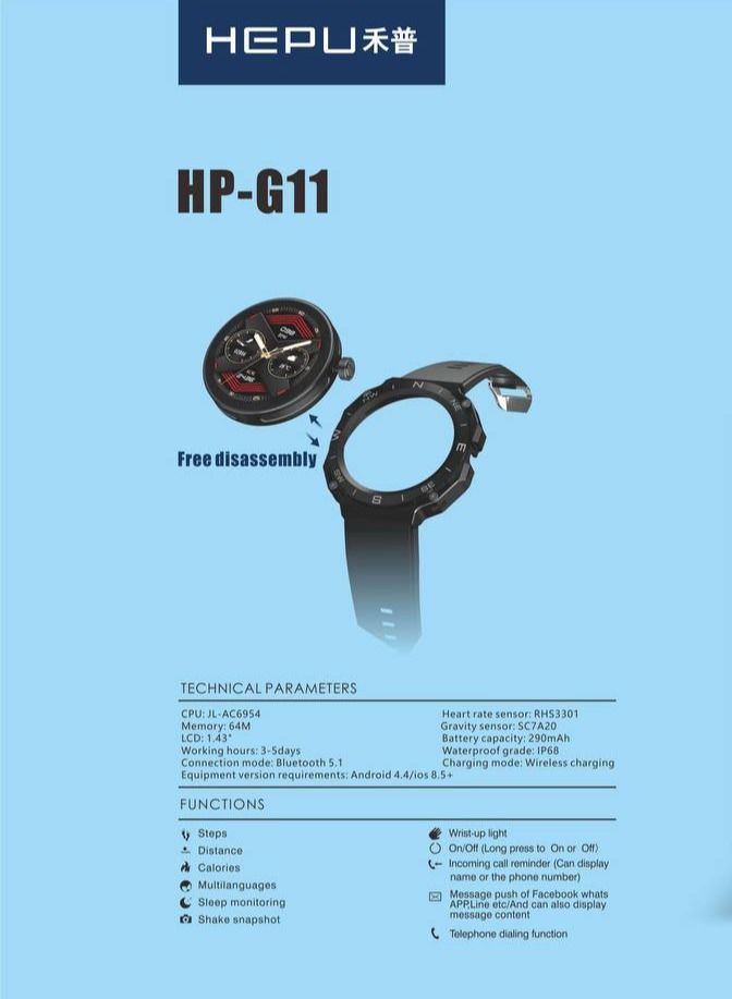 HEPU Smart Watch HPG11