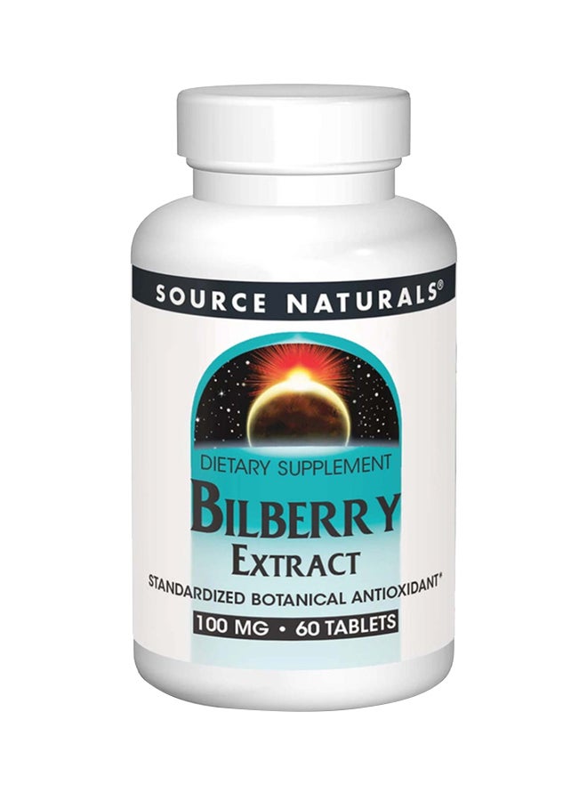 Bilberry Extract Dietary Supplement-60 Tablets
