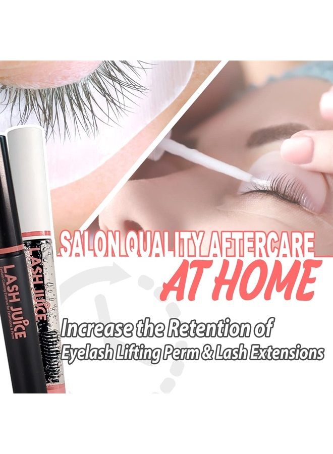 Lash Juice by Amber Lash, 3-in-1 Coating Essence and sealant for Eyelashes with Extensions and or Lift Perm, Protect and Nourish to Promote Healthy Eyelash Growth 15ml / 0.51 fl oz (Clear)