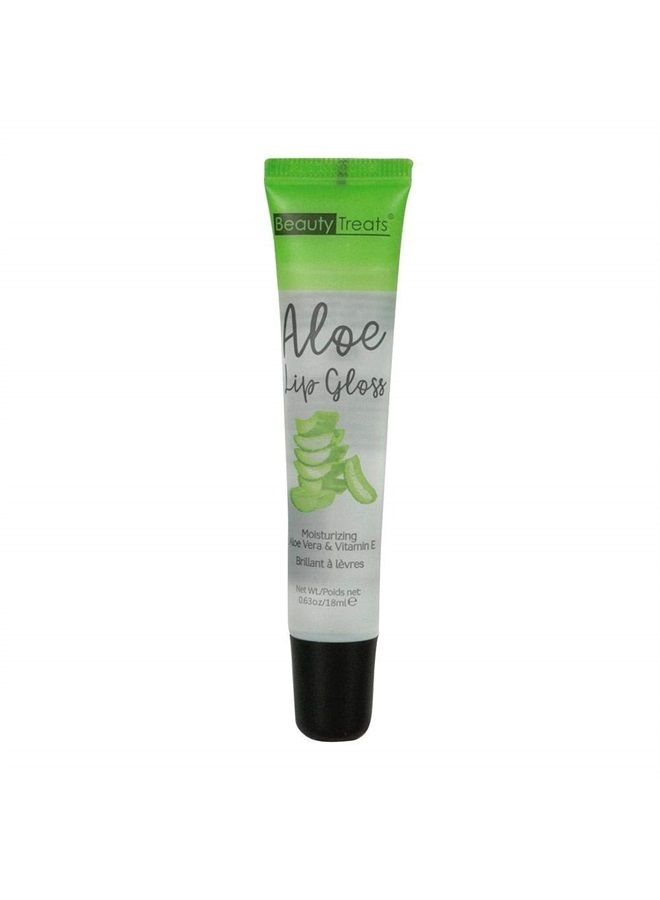 2 pcs Beauty Treats Aloe Lip Gloss Moisturizing Aloe Vera & Vitamin E