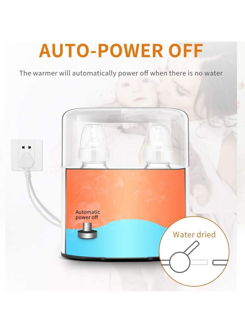 Baby Bottle Warmer, for Frozen Breast Milk & Formula Baby Food Heater & Steam Sterilizer with Cleaning Brush nd Safe Auto-shutoff & Timer Temperature