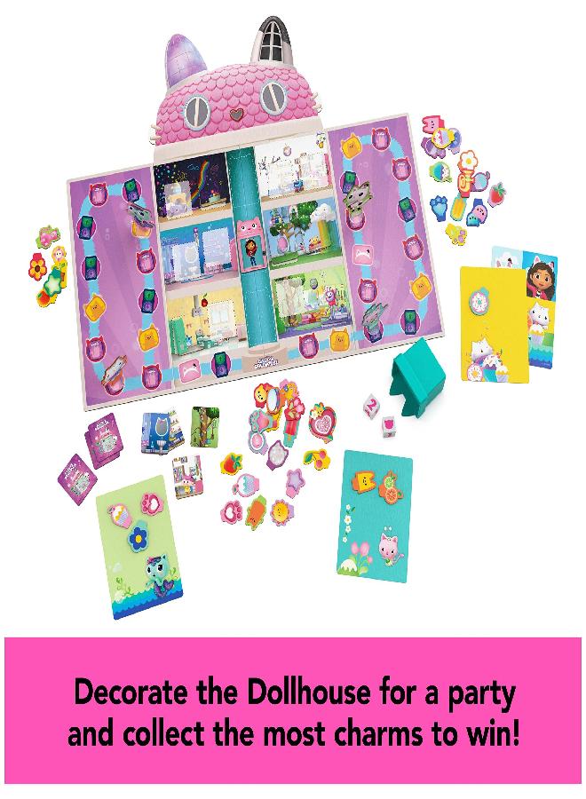 Gabby’s Dollhouse, Charming Collection Game Board Game for Kids Based on The Netflix Original Series Gabby’s Dollhouse Toys, for Kids Ages 4 and Up