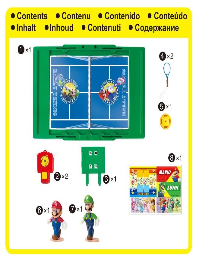 EPOCH Games Super Mario Rally Tennis, Tabletop Skill and Action Game