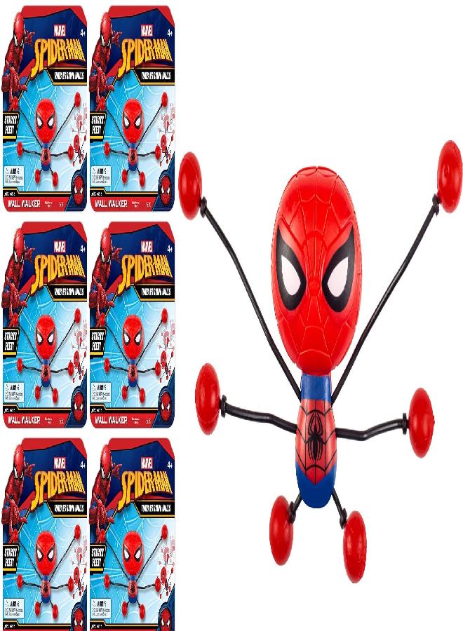 JA-RU Spiderman Stretchy Window-Crawler (6 Units) | Wall-Climber and Window Walker-Rolling Sticky Toys | Marvel Avengers Superhero Fidget Toys | Toys and Novelty Toys for Kids. 6812-6