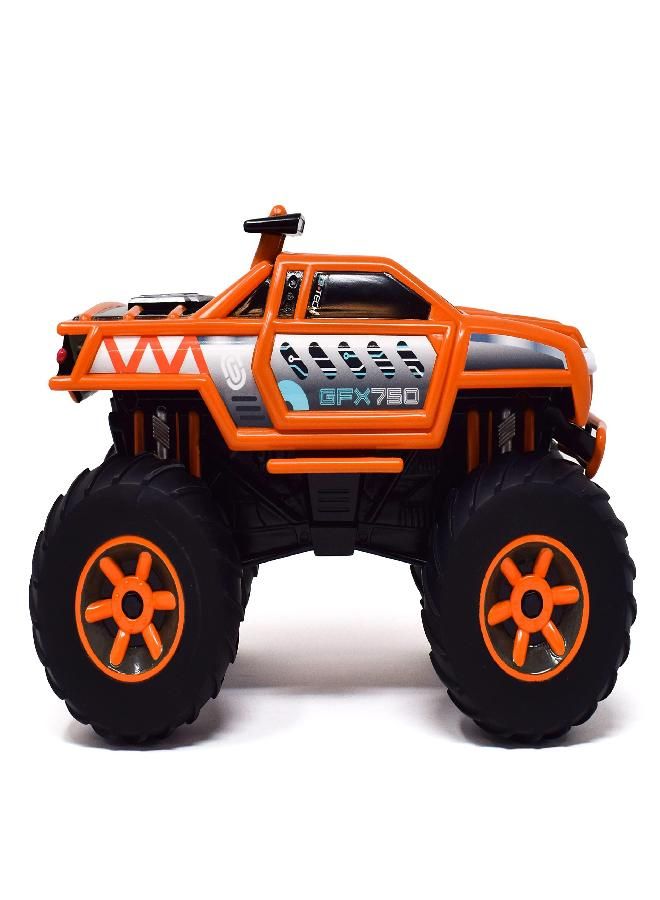 Sunny Days Entertainment Monster Truck - Lights & Sounds Motorized Orange Vehicle