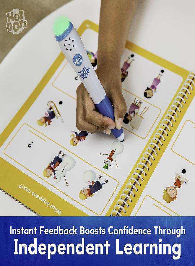 Educational Insights Hot Dots Let's Learn Pre-K Reading - Learn to Read Preschool Workbook with Interactive Pen, Kids Travel Activity, Ages 3+