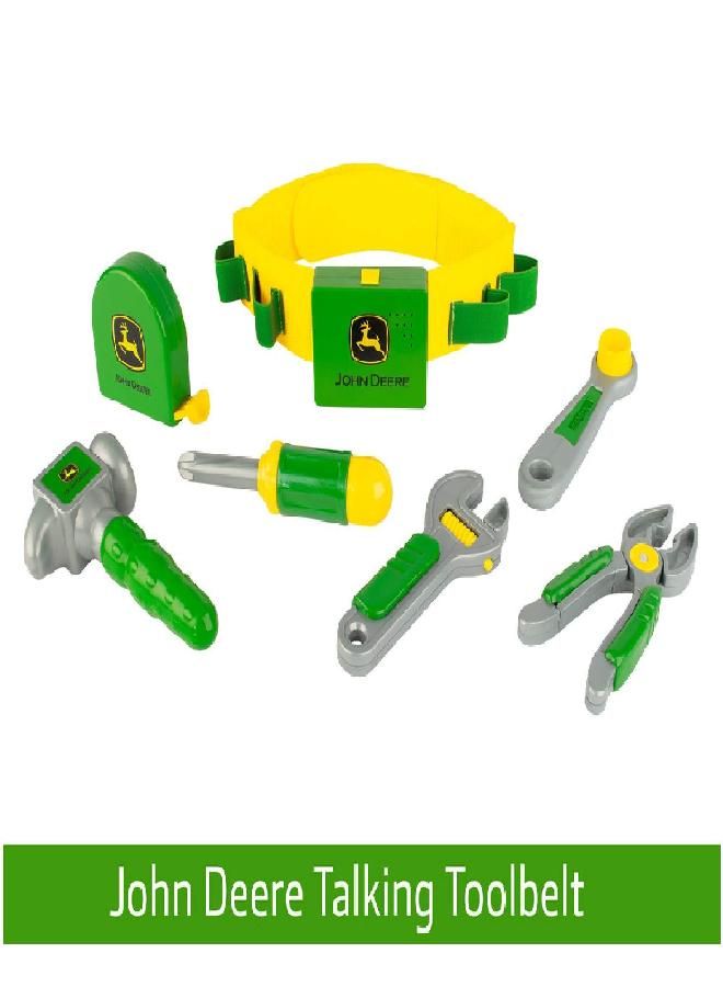 TOMY John Deere Deluxe Talking Toolbelt Preschool Toy, 24 months to 36 months