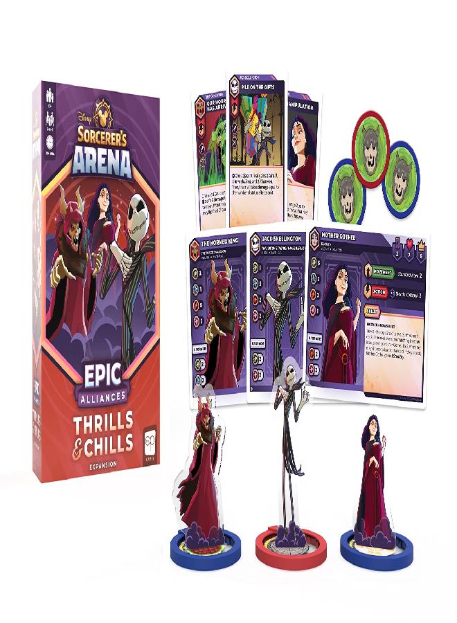 Disney Sorcerer’s Arena: Epic Alliances Thrills and Chills Expansion | Featuring Jack Skellington, The Horned King, and Mother Gothel | Officially-Licensed Disney Strategy & Family Board Game
