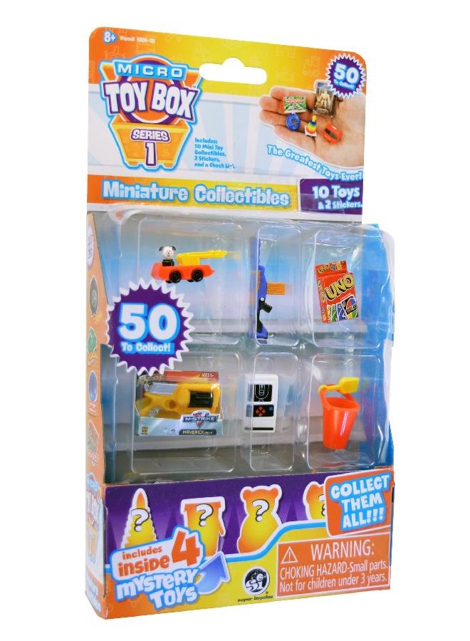 Worlds Smallest Micro Toy Box Series 1 Mini Collectibles 10 Pack, Multi,Miniature