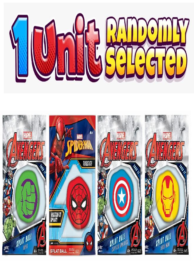 Marvel Avengers Splat Balls Sticky Balls & Stretchy Squishy Ball (1 Ball Assorted) Spiderman, Hulk, Iron Man & Captain America. Stress Toy Balls for Kids Fidget Toys. Squishy Water Ball Toy. 6804-1