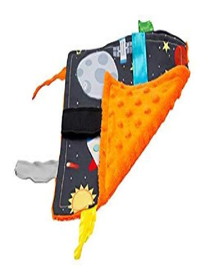 Baby Jack & Co 8x8” Space Lovey Tag Toys for Babies - Baby Crinkle Toys - Crinkle Toys for Baby - Soft & Safe - Learn Shapes & Colors - Ideal Baby Toy - BPA Free w/Stroller Clip