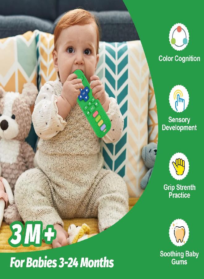 Fu Store 3 Pack Silicone Teething Toys for Infant Toddlers Remote Control Shape Teethers for Babies Chew Toys, Relief Soothe Babies Gums Set, BPA Free Freezable Dishwasher and Refrigerator Safe